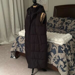 New With Tags Talbots Cozy Black Long Vest